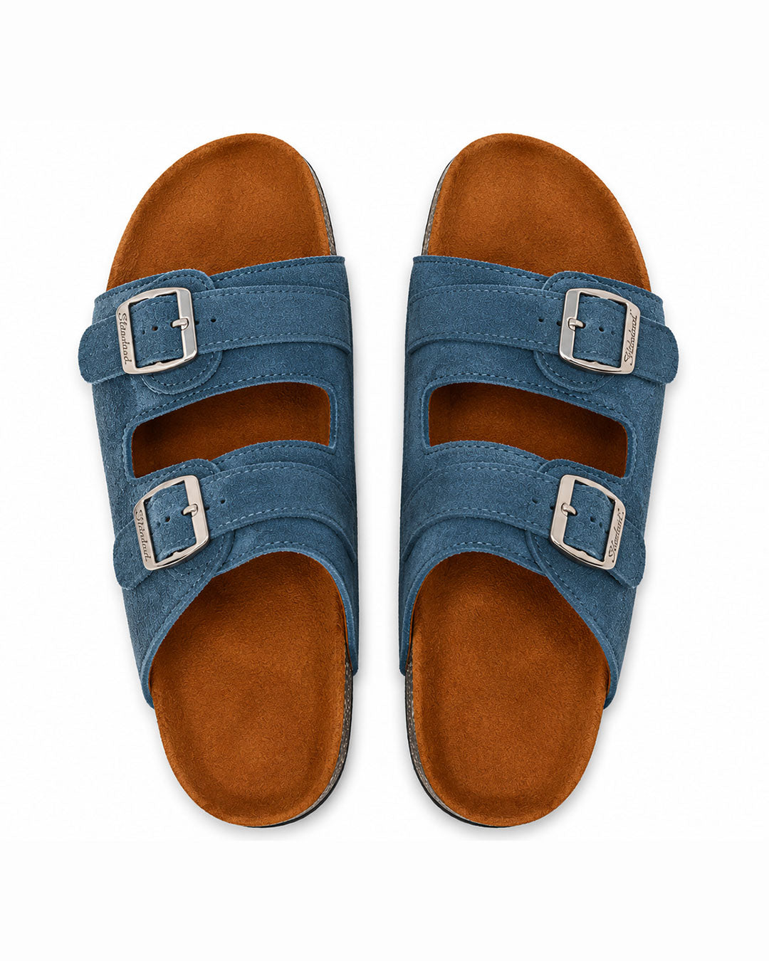 Men’s Daily Wear Double Buckle Slides – Indigo