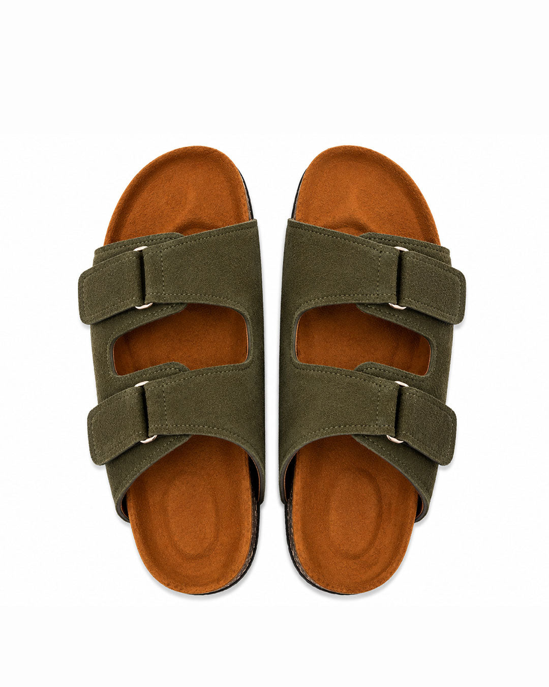 Men’s Adjustable Double Buckle Slides – Olive