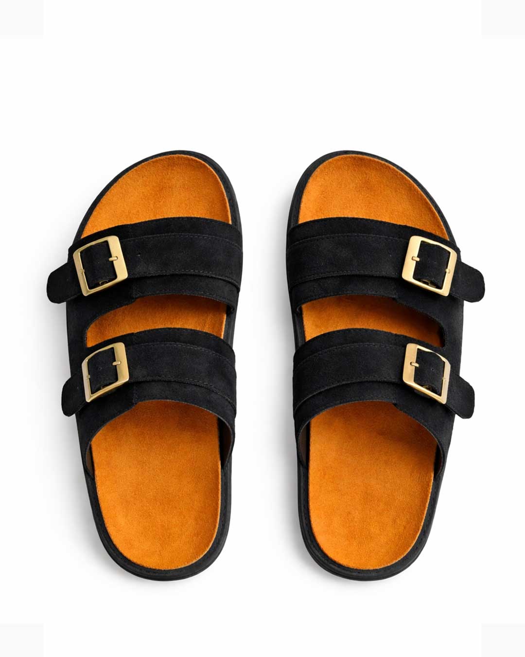Men’s Double Buckle Slides – Black