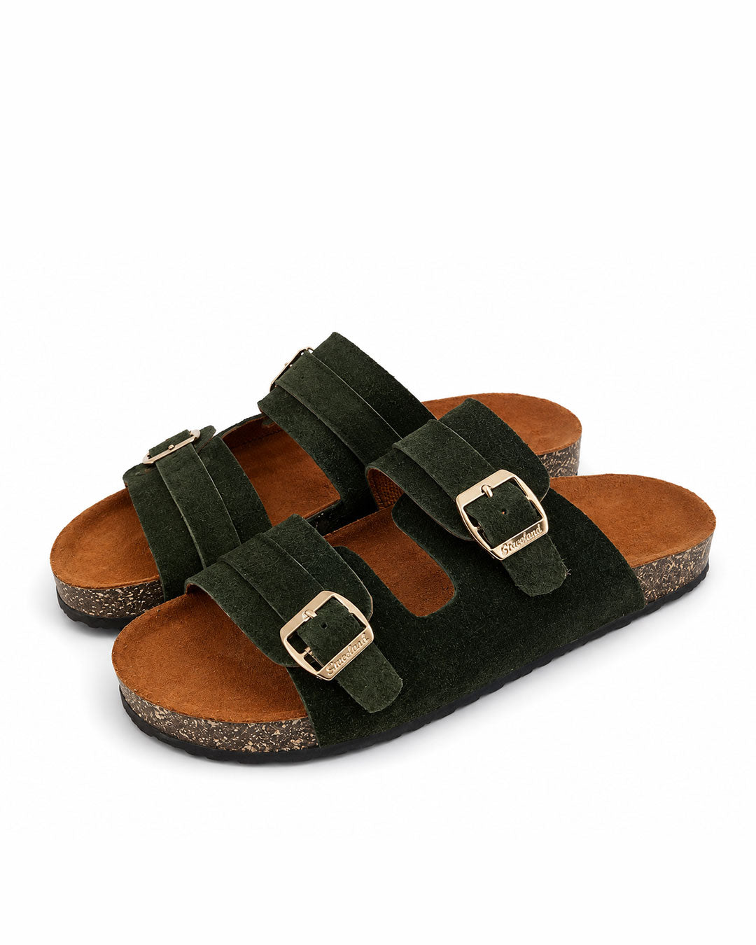 Men’s Daily Wear Double Buckle Slides – Olive
