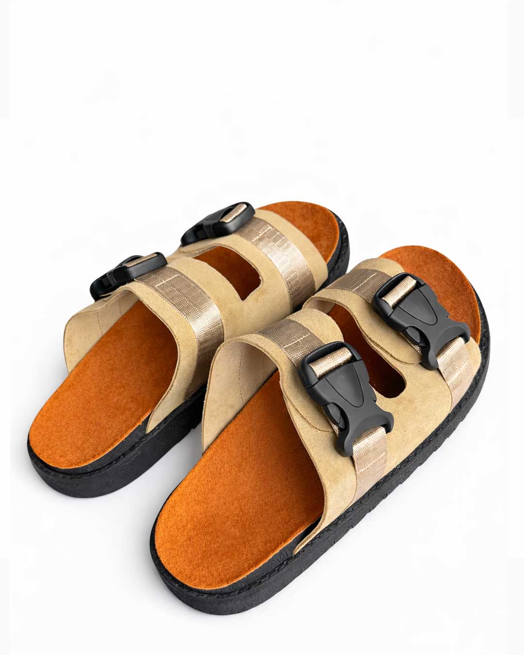 Men’s Nomad Strap Slides – Beige