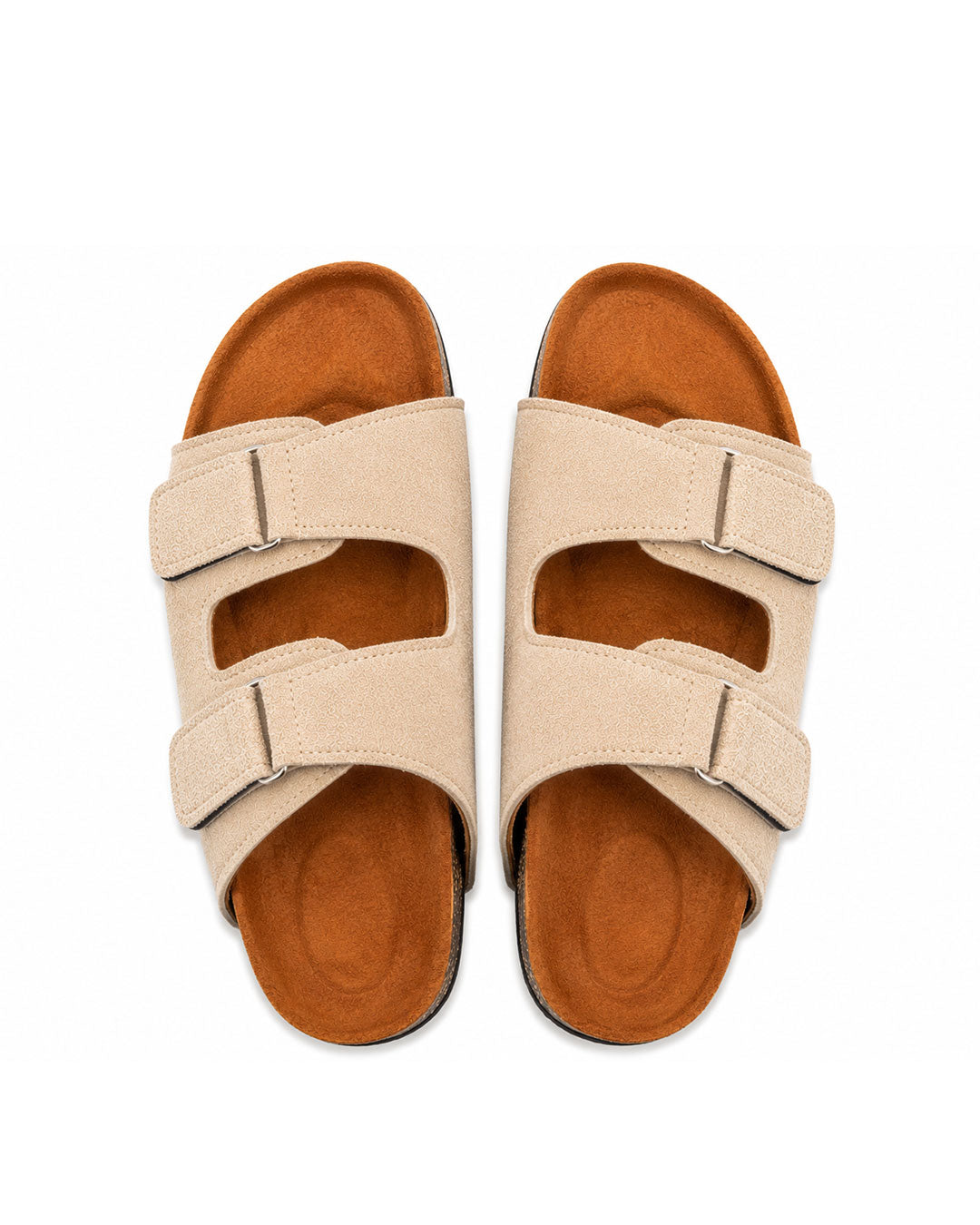 Men’s Adjustable Double Buckle Slides – Beige