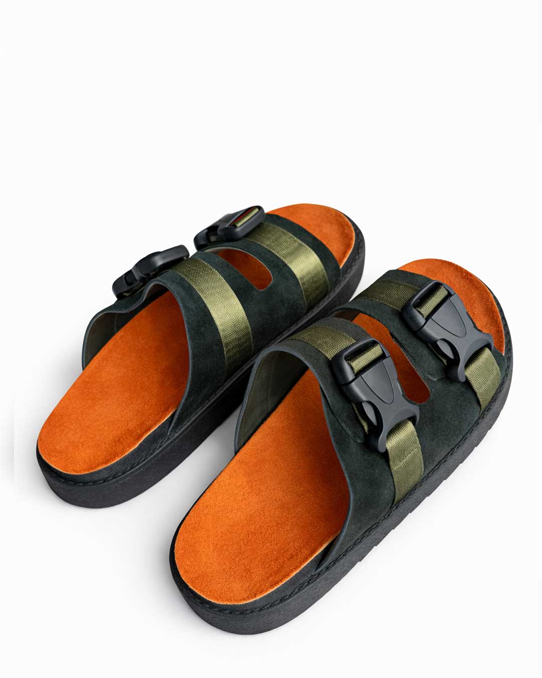 Men’s Nomad Strap Slides – Dark Green