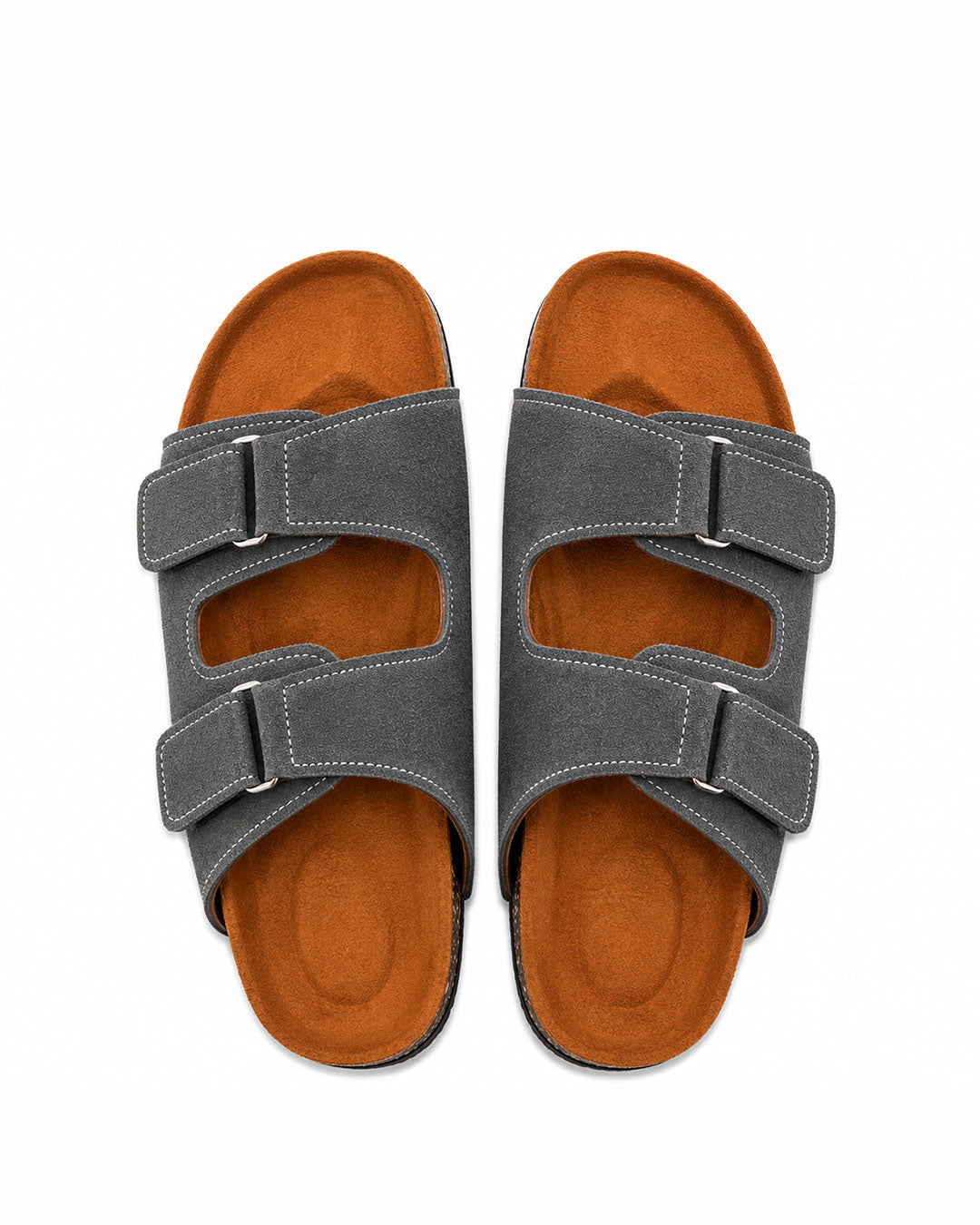 Men’s Adjustable Double Buckle Slides – Grey