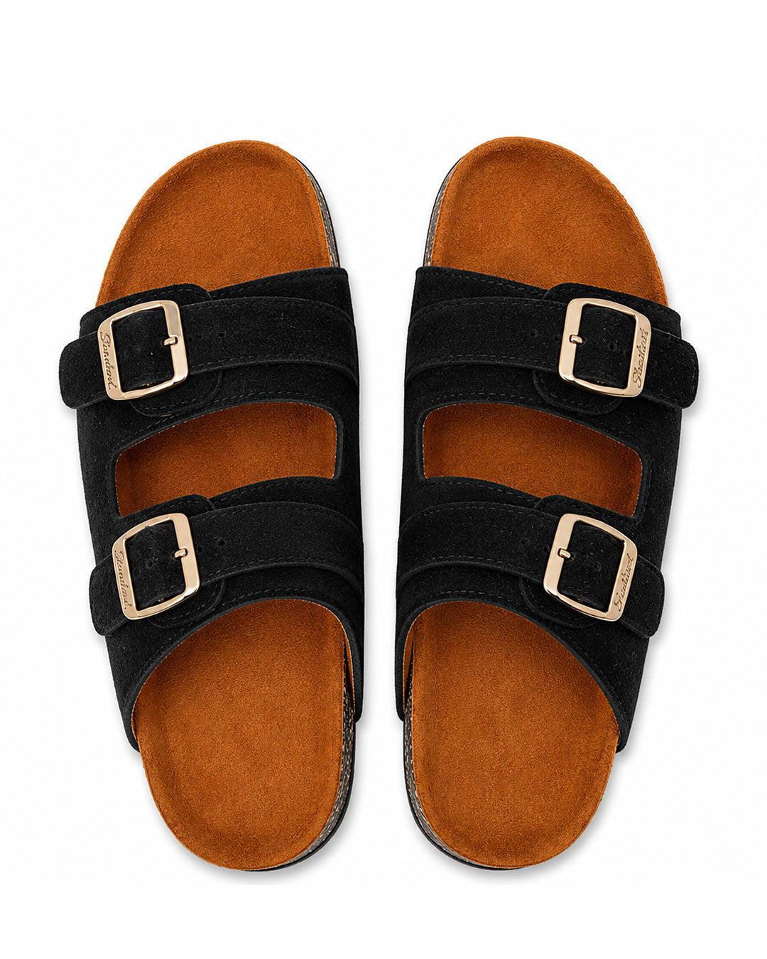 Men’s Daily Wear Double Buckle Slides – Black
